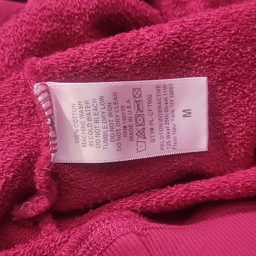 Peloton fuchsia oversized crew neck sweater Womans size medium - Picture 5 of 5
